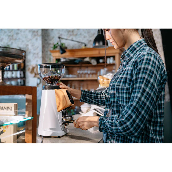Fiorenzato AllGround Sense All Purpose Home Coffee Grinder - White w/ Wood - Image 2
