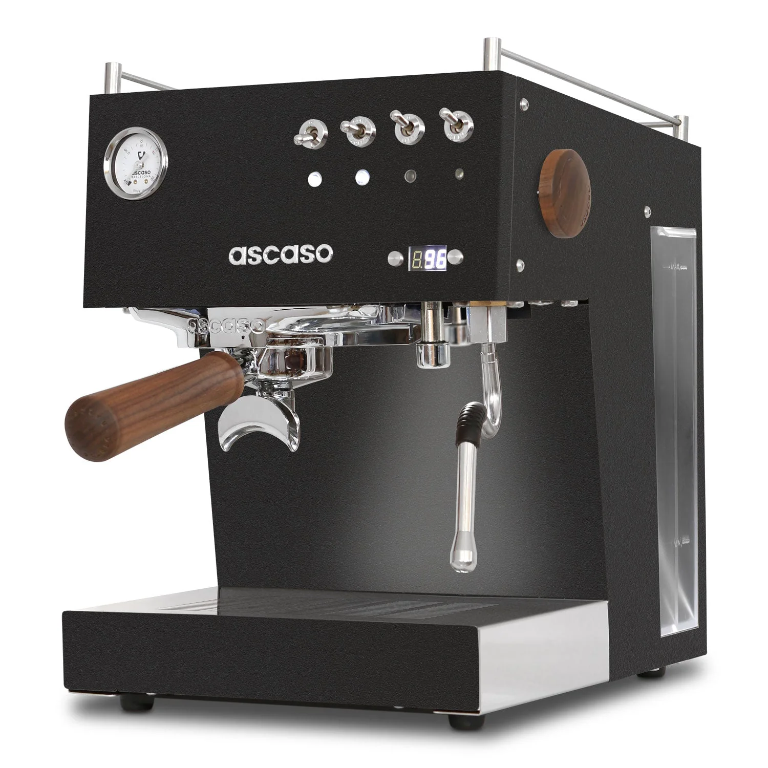 Refurbished Steel DUO PID, Programmable Espresso Machine w/ Volumetric Controller, Dual Thermoblock, 120V (Black) - Image 3