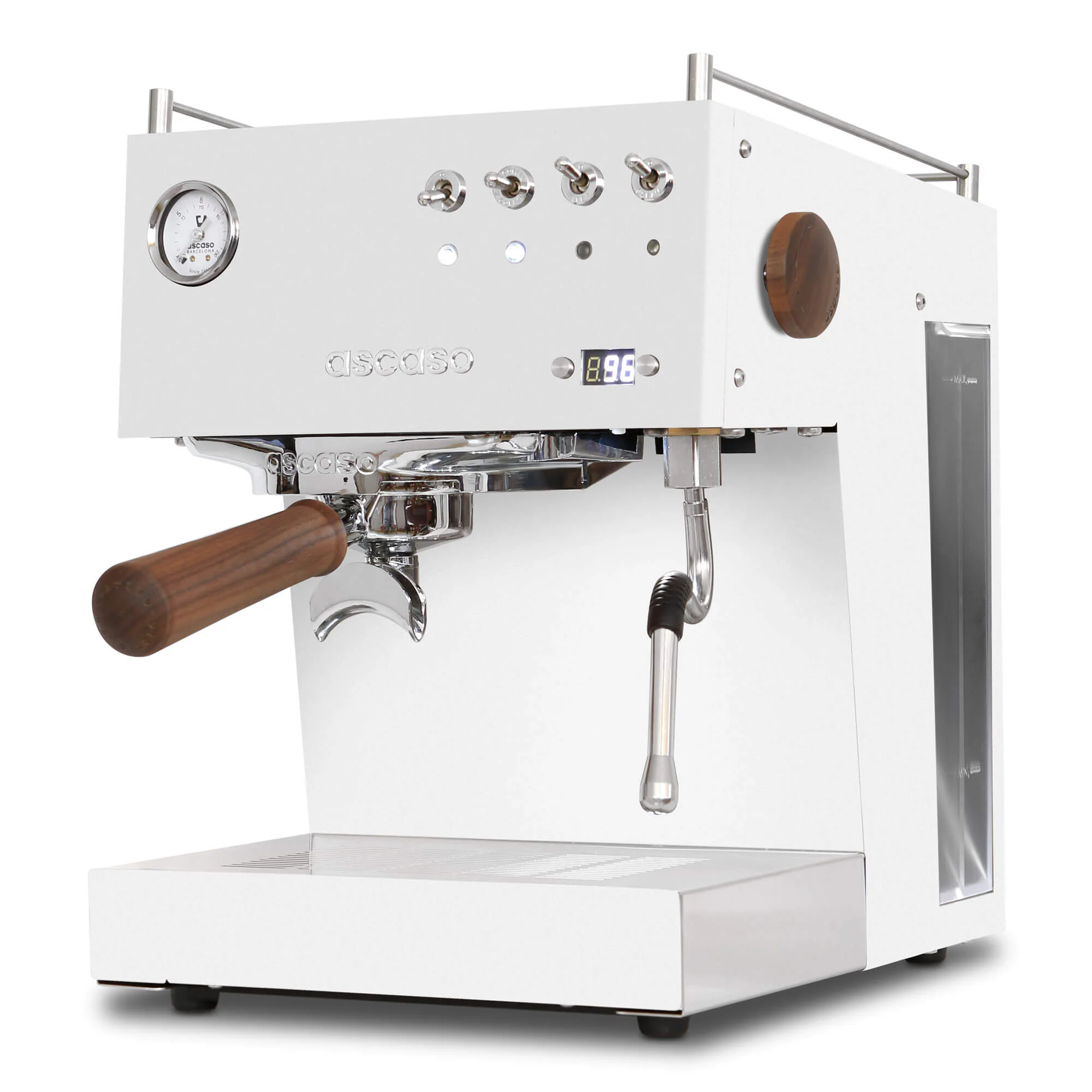 Refurbished Steel UNO PID Programmable Espresso Machine w/ Volumetric Controls, Single Thermoblock, 120V (White) - Image 2